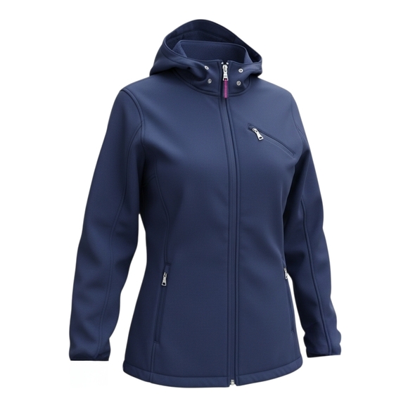 Tommy Hilfiger Jackets & Blazers - Tommy Hilfiger Coat Women's Size Large Navy Blue Iconic Soft Shell Hooded Jacket